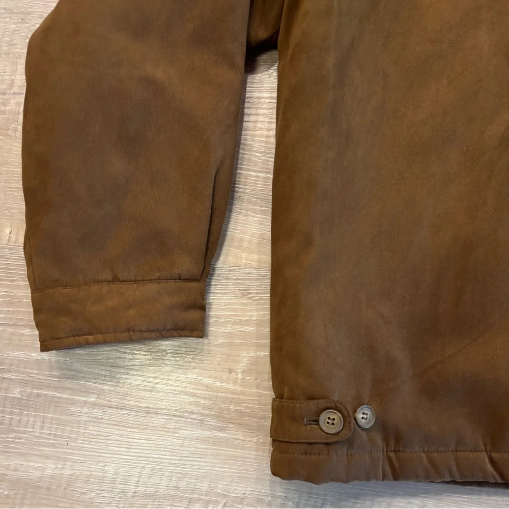 IZOD Men’s Brown Jacket Coat Full Zip Casual Lightweight Classic Size XL Neutral